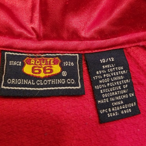 Route 66 Girl's Size 10/12 Red Hoodie - Picture 4 of 4
